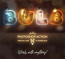 极品PS动作－灯泡效果(PDF图文教程)：Light Bulb - Photoshop Action